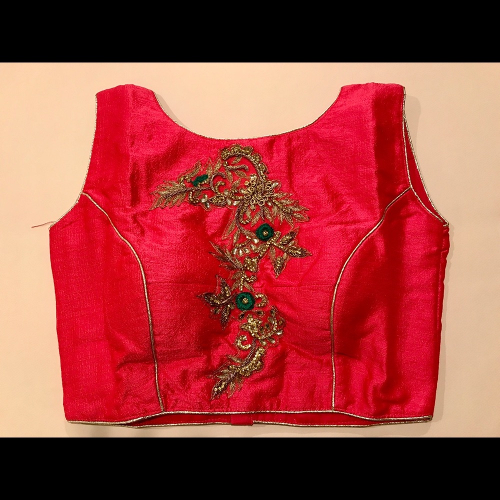 Pretty pink boat neck blouse